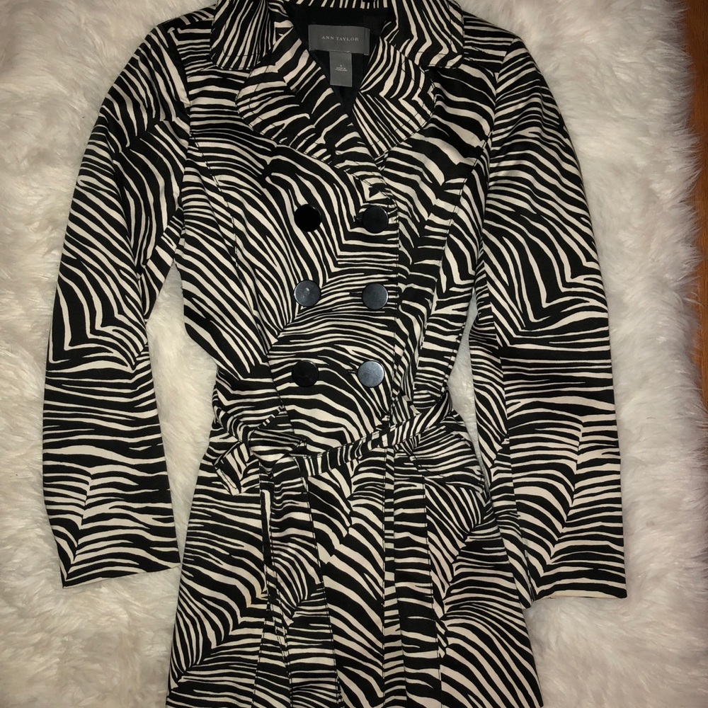 Ann Taylor zebra print coat.